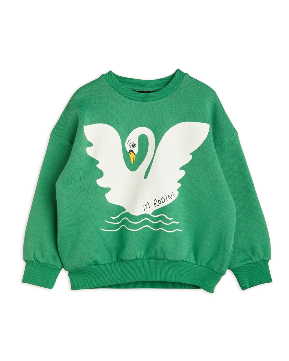[MINIRODINI]Swan sp sweatshirt /Green [104/110, 116/122, 128/134]