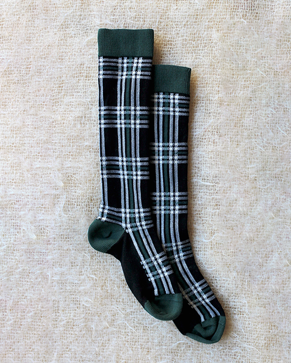 [ BONJOUR ] Checks socks / green